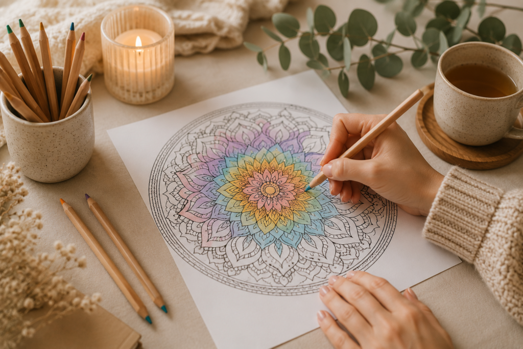 Mandale de colorat și mindfulness