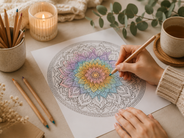Mandale de colorat și mindfulness