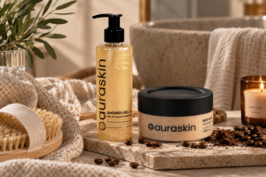 ingrijirea corpului cu produsele auraskin cafea